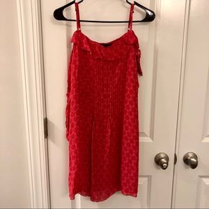 Sanctuary Red Shoulder Peep Dress